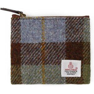 Small wool coin purse zip money pouch wallet for men women gift travel accessory